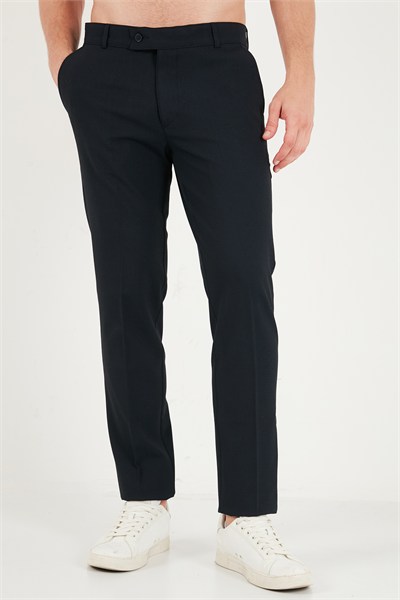 Normal Bel Regular Fit Düz Paça Erkek Pantolon 6843702 LACİVERT