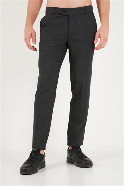 Normal Bel Regular Fit Düz Paça Erkek Pantolon 6843702 FÜME