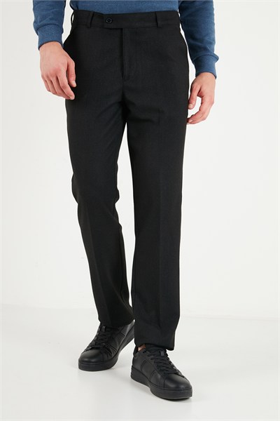 Normal Bel Regular Fit Düz Paça Erkek Pantolon 6843703 SİYAH