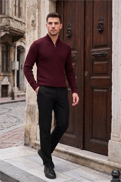 Normal Bel Regular Fit Düz Paça Erkek Pantolon 6843702 SİYAH