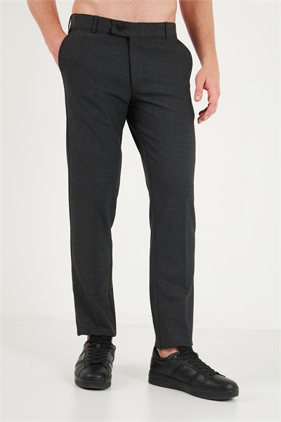 Normal Bel Regular Fit Düz Paça Erkek Pantolon 6843702 FÜME