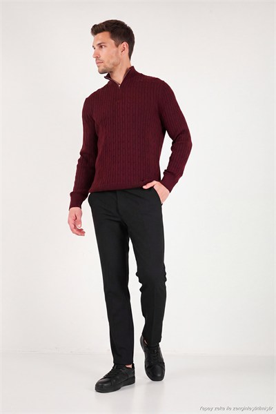 Normal Bel Regular Fit Düz Paça Erkek Pantolon 6843702 SİYAH