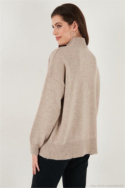 Oversize Fit Balıkçı Yaka Yumuşak Dokulu 2li Paket Triko Kadın Kazak 680KZ00469S2 TAŞ-VİZON