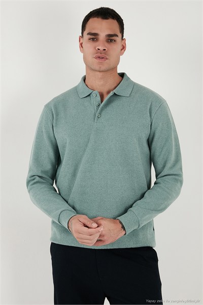 Pamuk Karışımlı Regular Fit Erkek Polo Yaka Kazak 456223 ÇAĞLA