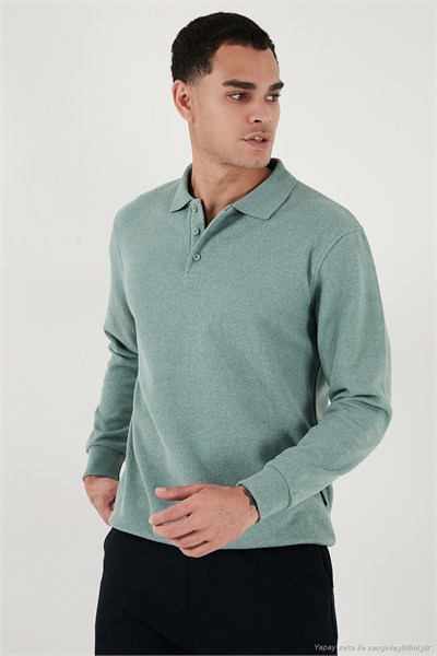 Pamuk Karışımlı Regular Fit Erkek Polo Yaka Kazak 456223 ÇAĞLA