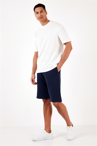 Pamuklu Belden Bağlamalı Cepli Regular Fit Erkek Short 5908042 İNDİGO