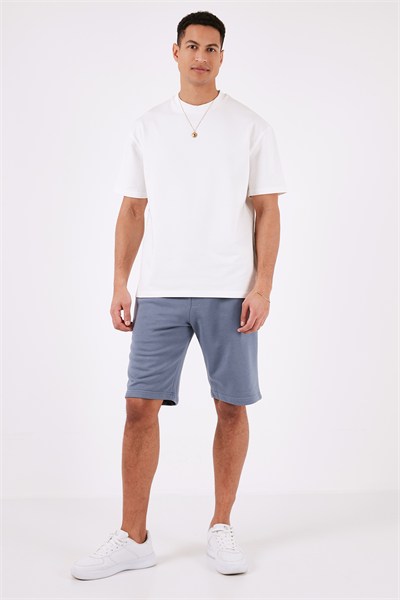 Pamuklu Belden Bağlamalı Cepli Regular Fit Erkek Short 5908042 KOYU MAVİ