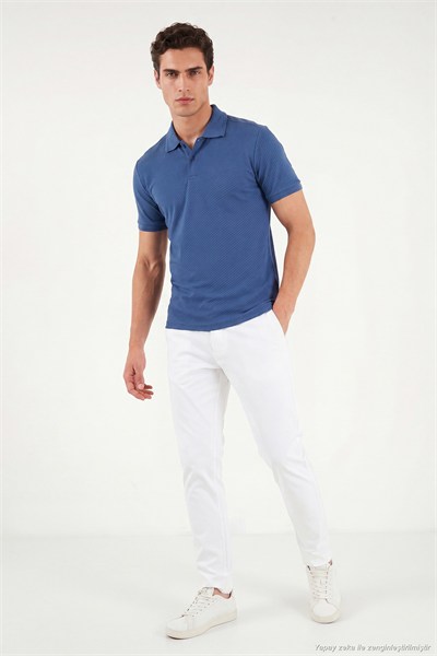 Pamuklu Kısa Kollu Düğmeli Erkek Polo T Shirt 5904049 LACİVERT