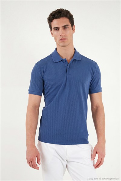Pamuklu Kısa Kollu Düğmeli Erkek Polo T Shirt 5904049 LACİVERT