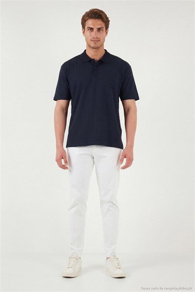 Pamuklu Kısa Kollu Düğmeli Erkek Polo T Shirt 5904051 İNDİGO