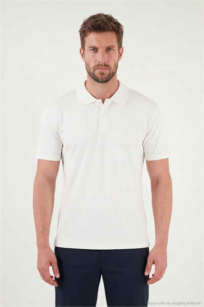 Pamuklu Kısa Kollu Düğmeli Erkek Polo T Shirt 5904051 EKRU
