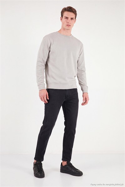 Pamuklu Normal Bel Boru Paça Jeans Erkek Kot Pantolon 5901F03MILANO SİYAH