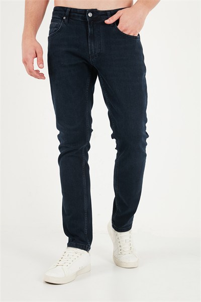 Pamuklu Normal Kalıp Normal Bel Jeans Erkek Kot Pantolon 2213F08PARMA KOYU LACİVERT