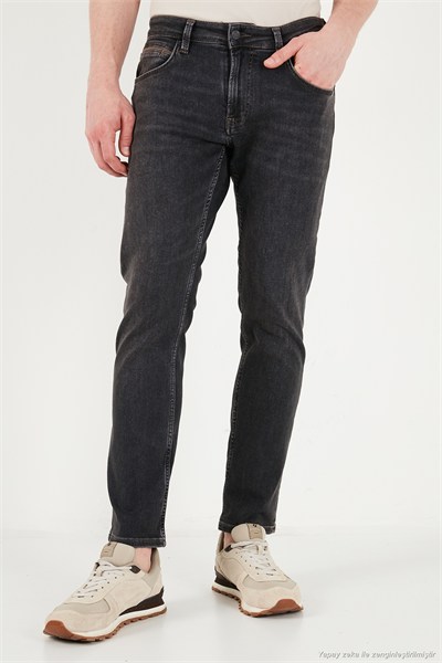 Pamuklu Normal Kalıp Normal Bel Jeans Erkek Kot Pantolon 2213C87PARMA SİYAH