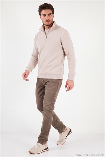 Pamuklu Normal Kalıp Normal Bel Jeans Erkek Kot Pantolon 2213F24PARMA LATTE