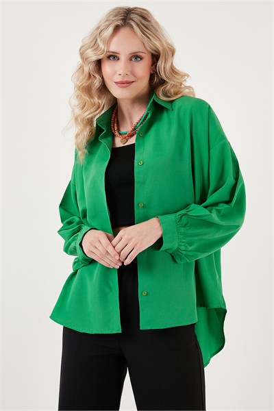 Pamuklu Rahat Kesim Poplin Kadın Gömlek 6234788 BENETTON