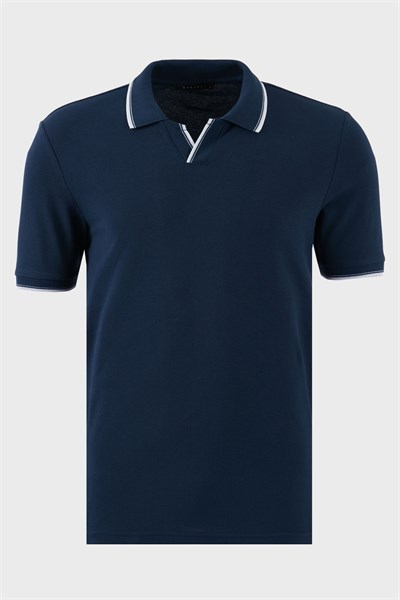 Pamuklu Regular Fit 3lü Paket Erkek Polo Yaka T Shirt 590296415S3 Siyah-Beyaz-İndigo