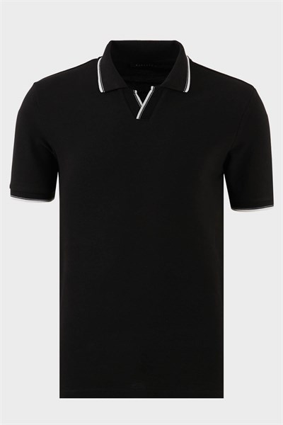 Pamuklu Regular Fit 3lü Paket Erkek Polo Yaka T Shirt 590296415S3 Siyah-Beyaz-İndigo