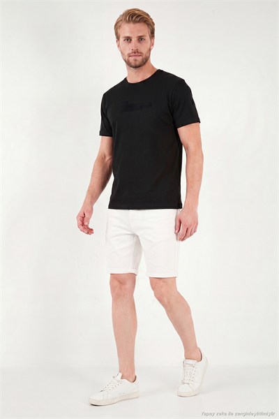 Pamuklu Regular Fit Baskılı Bisiklet Yaka Erkek T Shirt 5904061 SİYAH