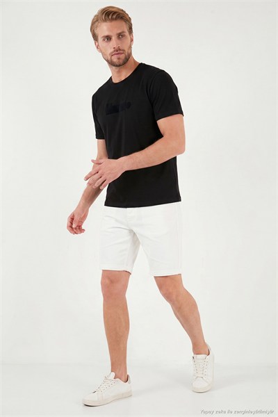 Pamuklu Regular Fit Baskılı Bisiklet Yaka Erkek T Shirt 5904061 SİYAH