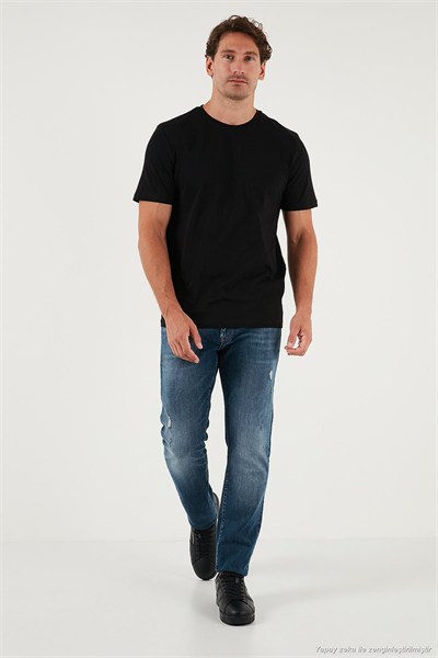 Pamuklu Regular Fit Bisiklet Yaka 3lü Paket Erkek T Shirt 59020204S3 Siyah-Vizon Yeşili-Açık Gri