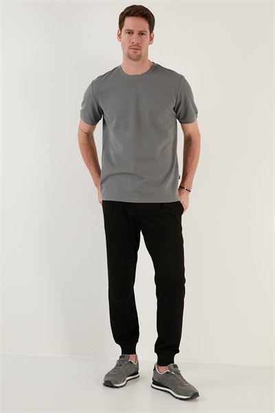 Pamuklu Regular Fit Bisiklet Yaka Basic Erkek T Shirt 5902387 AÇIK HAKİ