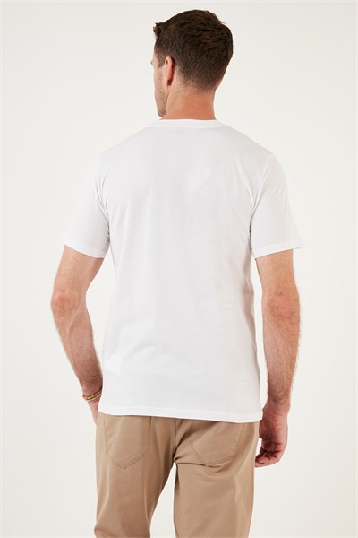 Pamuklu Regular Fit Bisiklet Yaka Basic Erkek T Shirt 59020201 BEYAZ