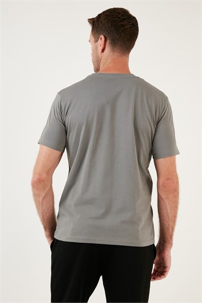 Pamuklu Regular Fit Bisiklet Yaka Basic Erkek T Shirt 59020201 AÇIK HAKİ