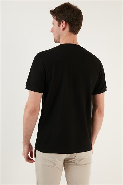 Pamuklu Regular Fit Bisiklet Yaka Basic Erkek T Shirt 5902387 SİYAH