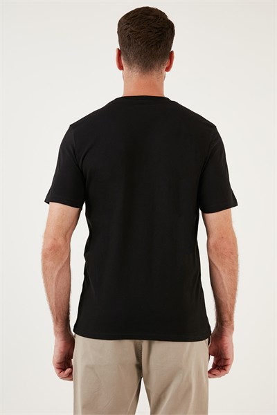 Pamuklu Regular Fit Bisiklet Yaka Basic Erkek T Shirt 59020201 SİYAH