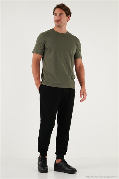 Pamuklu Regular Fit Bisiklet Yaka Erkek T Shirt 59020204 HAKİ