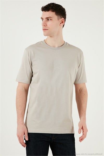 Pamuklu Regular Fit Bisiklet Yaka Erkek T Shirt 5902948 TAŞ