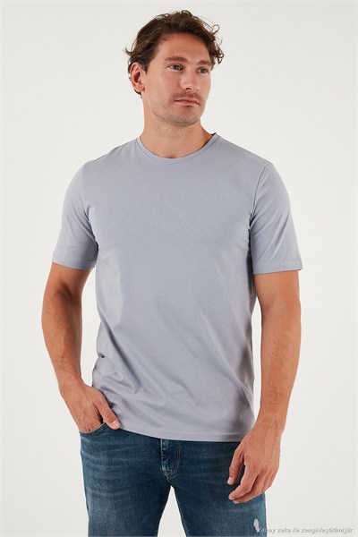 Pamuklu Regular Fit Bisiklet Yaka Erkek T Shirt 59020204 GRİ