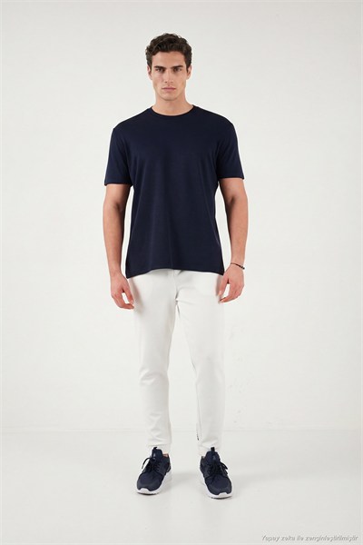 Pamuklu Regular Fit Bisiklet Yaka Erkek T Shirt 5904063 İNDİGO