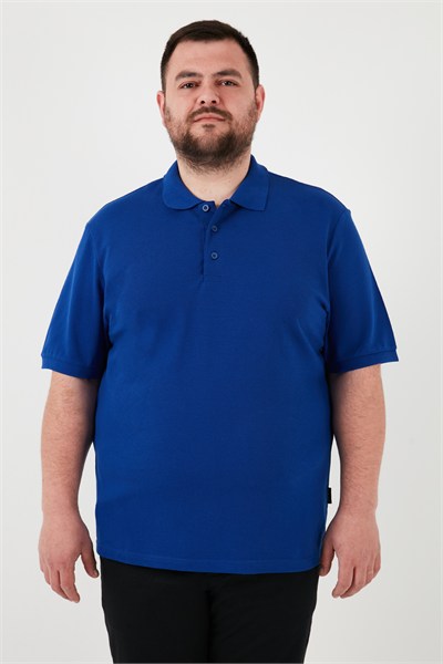 Pamuklu Regular Fit Büyük Beden Erkek Polo Yaka T Shirt 5902127B SAKS
