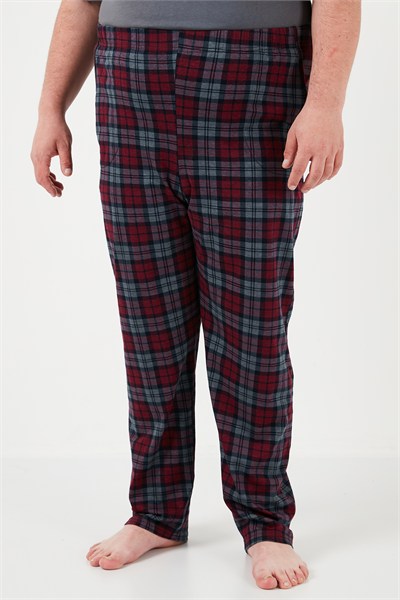 Pamuklu Regular Fit Büyük Beden Erkek Pijama Takımı 6572002B ANTRASİT