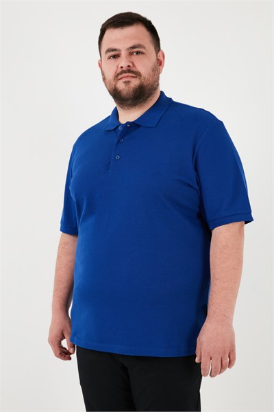Pamuklu Regular Fit Büyük Beden Erkek Polo Yaka T Shirt 5902127B SAKS