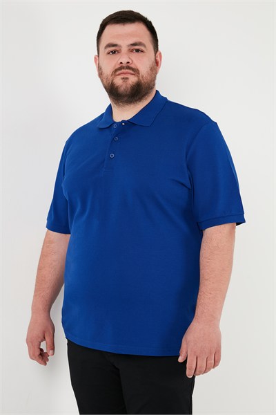 Pamuklu Regular Fit Büyük Beden Erkek Polo Yaka T Shirt 5902127B SAKS