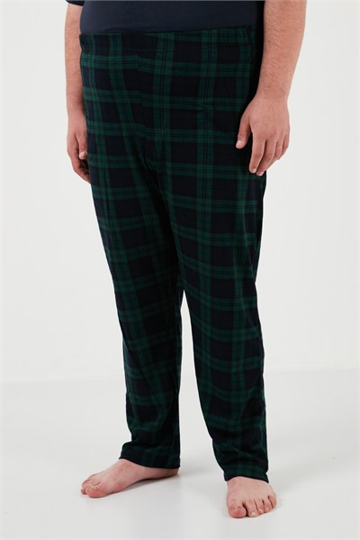 Pamuklu Regular Fit Büyük Beden Erkek Pijama Takımı 6572002B LACİVERT