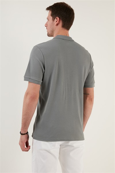 Pamuklu Regular Fit Düğmeli Erkek Polo Yaka T Shirt 5902281 AÇIK HAKİ
