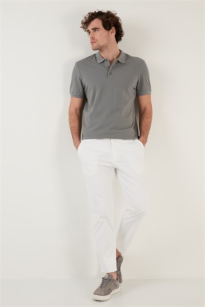 Pamuklu Regular Fit Düğmeli Erkek Polo Yaka T Shirt 5902127 AÇIK HAKİ