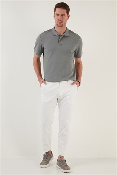 Pamuklu Regular Fit Düğmeli Erkek Polo Yaka T Shirt 5902281 AÇIK HAKİ