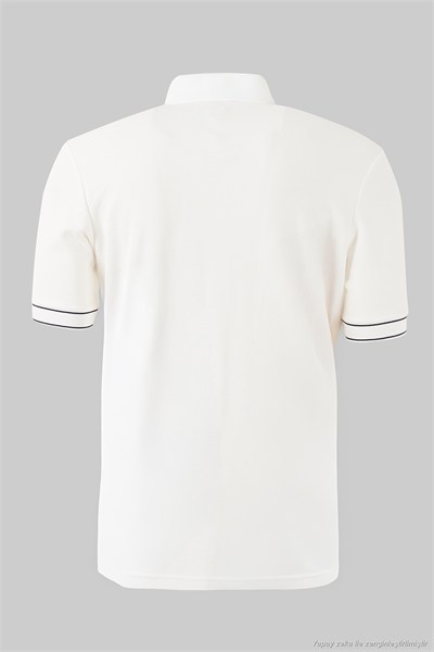 Pamuklu Regular Fit Düğmeli Polo T Shirt Erkek Polo Yaka T Shirt 5904073 BEYAZ