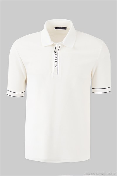 Pamuklu Regular Fit Düğmeli Polo T Shirt Erkek Polo Yaka T Shirt 5904073 BEYAZ