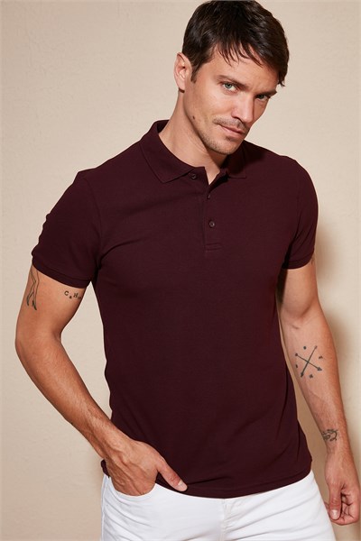 Pamuklu Regular Fit Düğmeli Polo Yaka 3lü Paket Erkek T Shirt 5902127S3 Siyah-Vişne-Yeşil