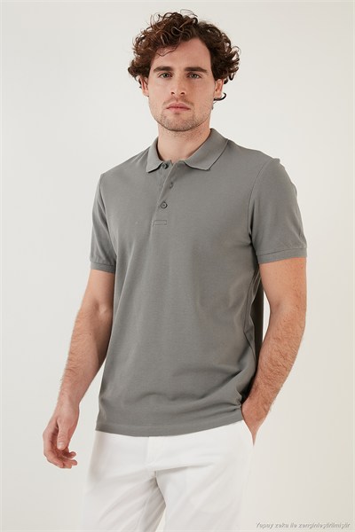 Pamuklu Regular Fit Düğmeli Polo Yaka 3lü Paket Erkek T Shirt 5902127S3 Koyu Mavi-Açık Haki-Gri Melanj
