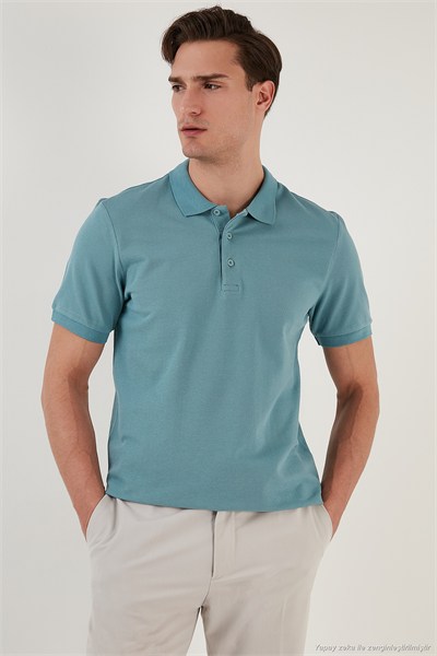 Pamuklu Regular Fit Düğmeli Polo Yaka 4lü Paket Erkek T Shirt 5902127S4 Antrasit-Mavi-Elma Yeşili-Kül