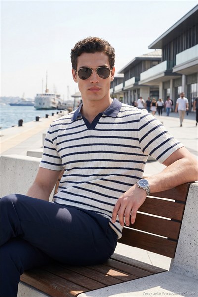 Pamuklu Regular Fit Erkek Polo T Shirt 5904022 İNDİGO