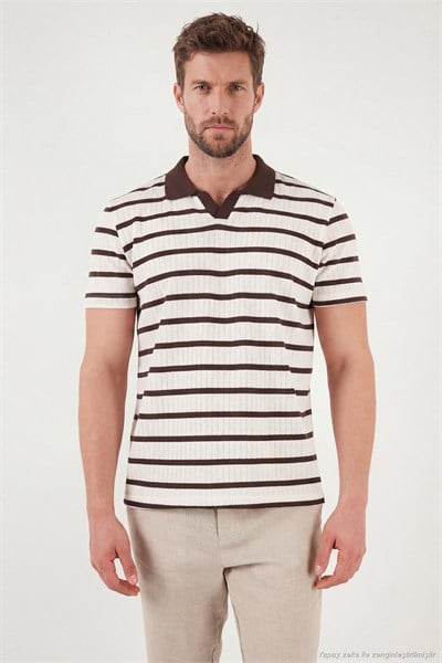 Pamuklu Regular Fit Erkek Polo T Shirt 5904022 KAHVE