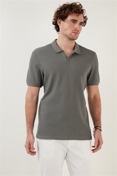 Pamuklu Regular Fit Erkek Polo Yaka T Shirt 5902645 AÇIK HAKİ